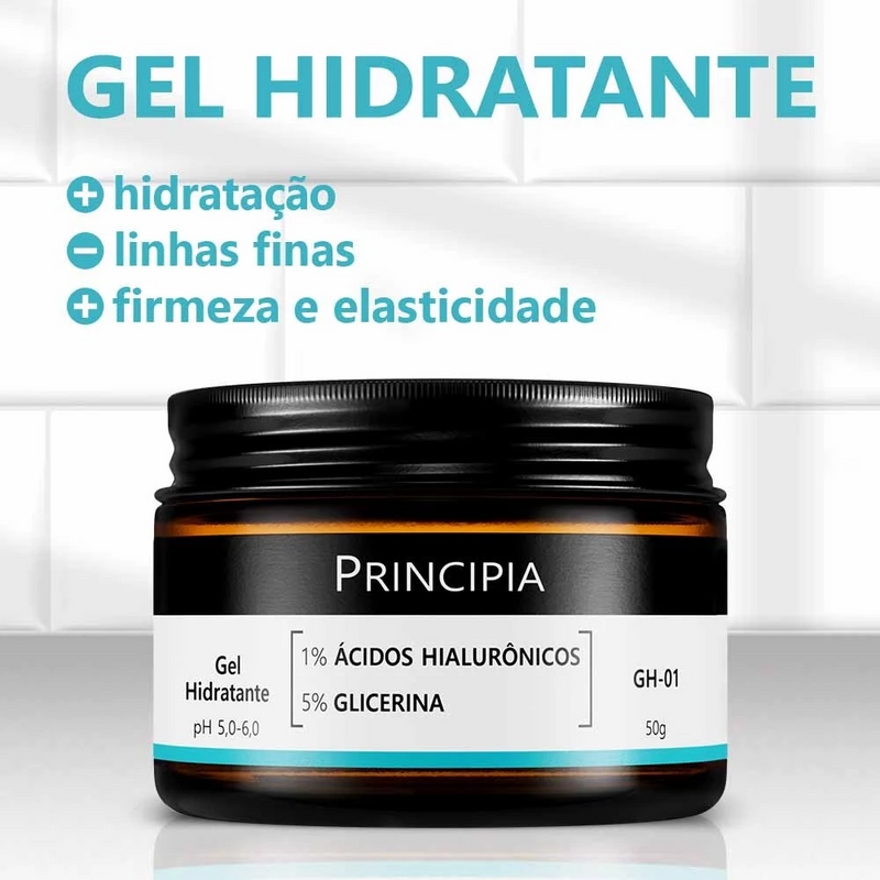 Gel Hidratante Facial GH-01 - Ácidos Hialurônicos + Glicerina para Hidratação Profunda e Rejuvenescimento