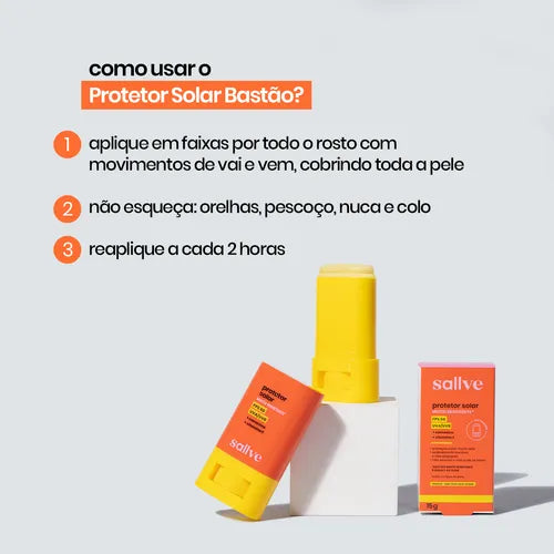 Protetor Solar Bastão FPS 60 – Alta Resistência e Proteção Diária (15g)